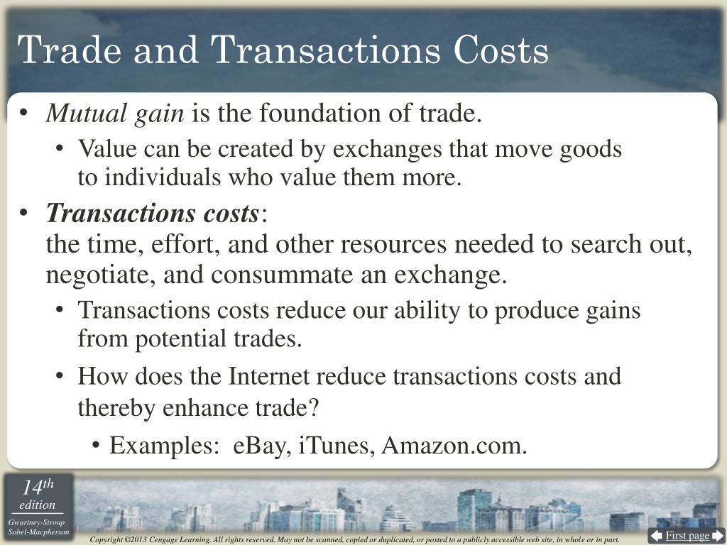 high transaction costs will tend to