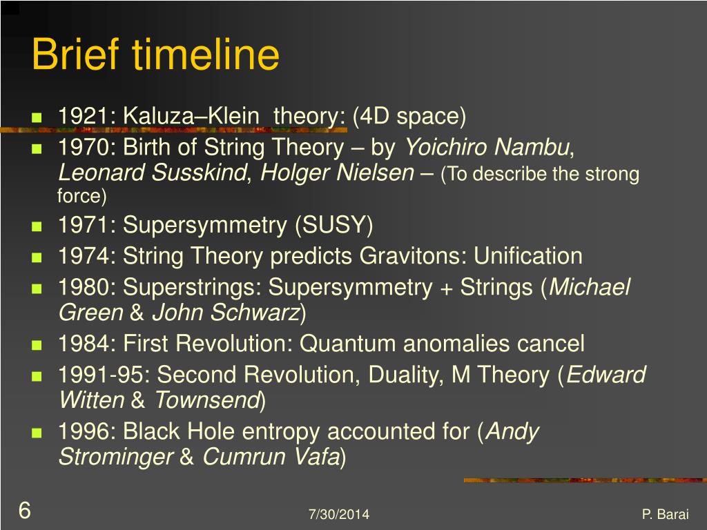 the strings theory an hypothesis the strings theory an hypothesis