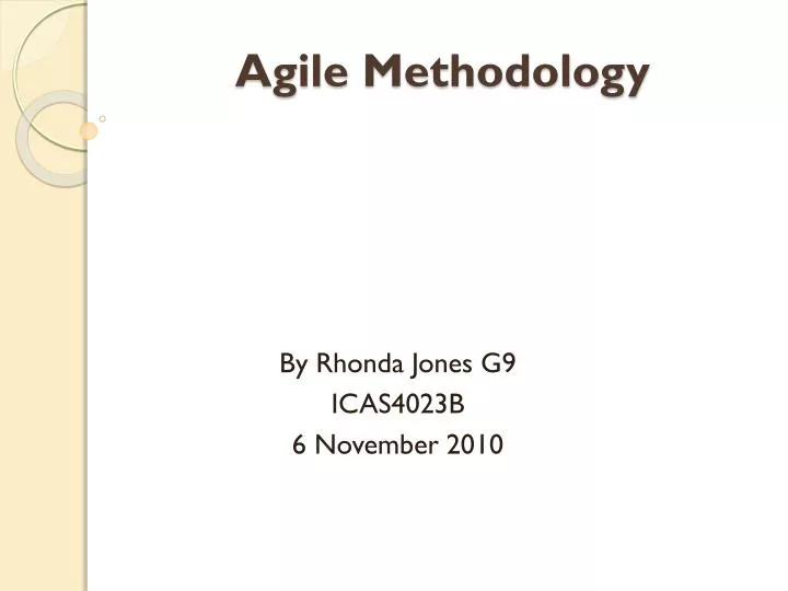 agile methodology n.