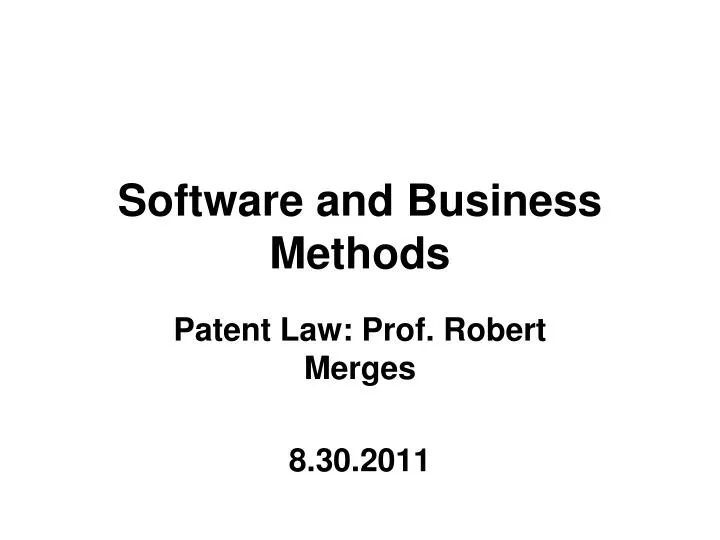 software and business methods n.
