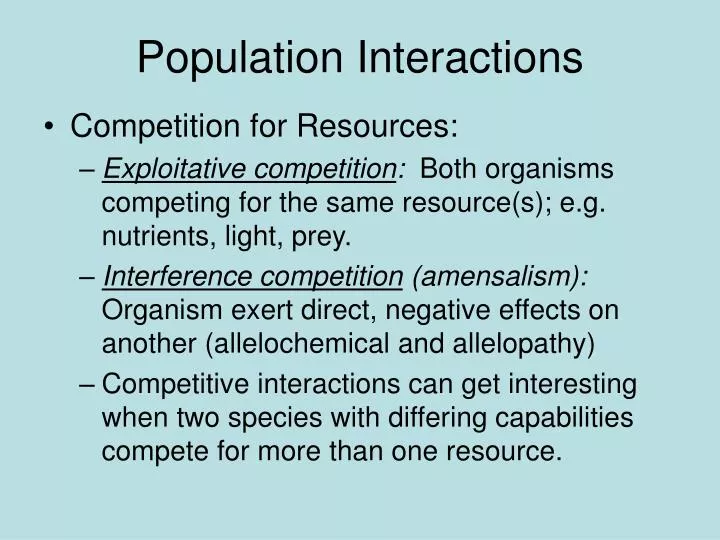 Ppt Population Interactions Powerpoint Presentation Free