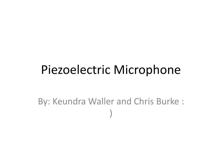 piezoelectric microphone n.