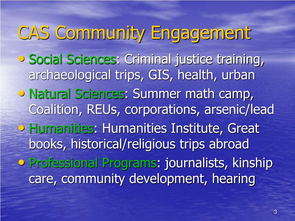 PPT - College of Arts and Sciences Community Engagement: Focus on ...