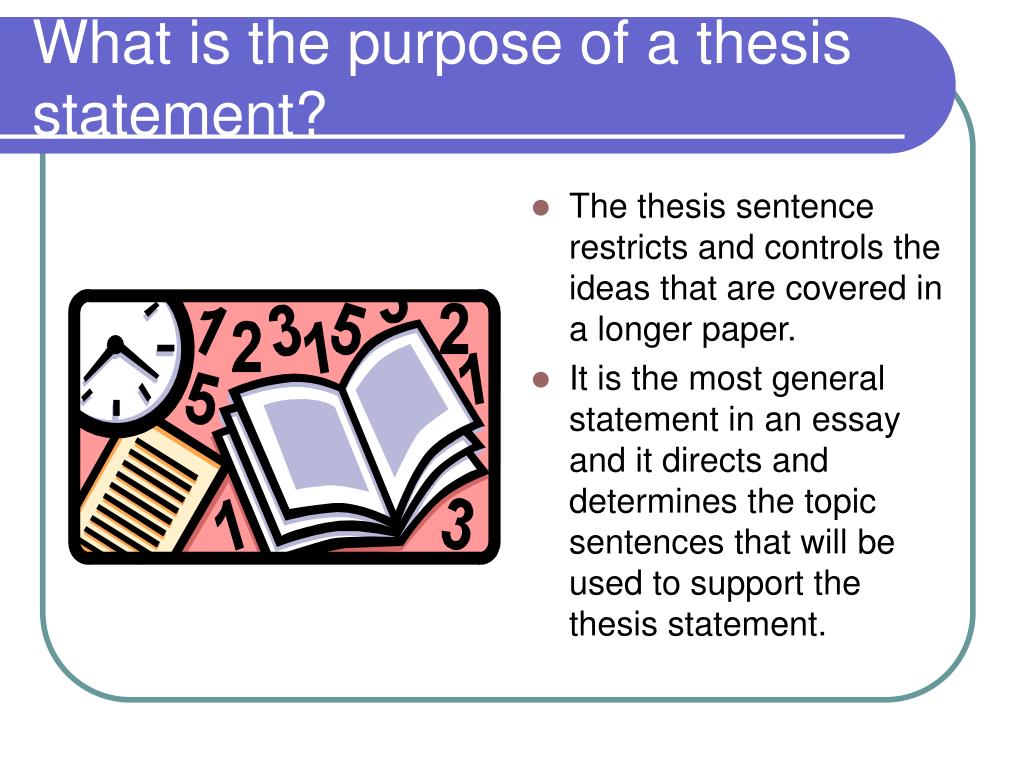 what is the purpose of a thesis