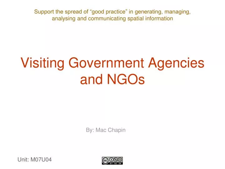 visiting government agencies and ngos n.