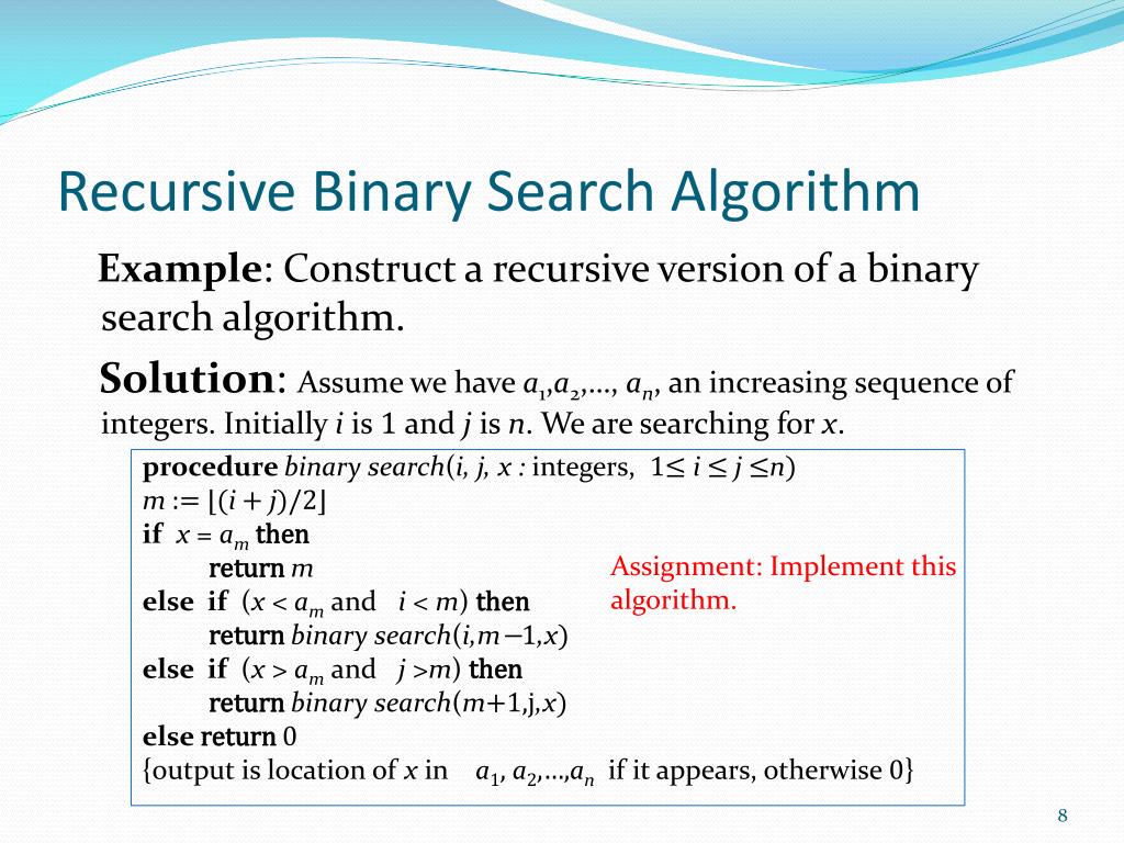 problem solving using binary search algorithm