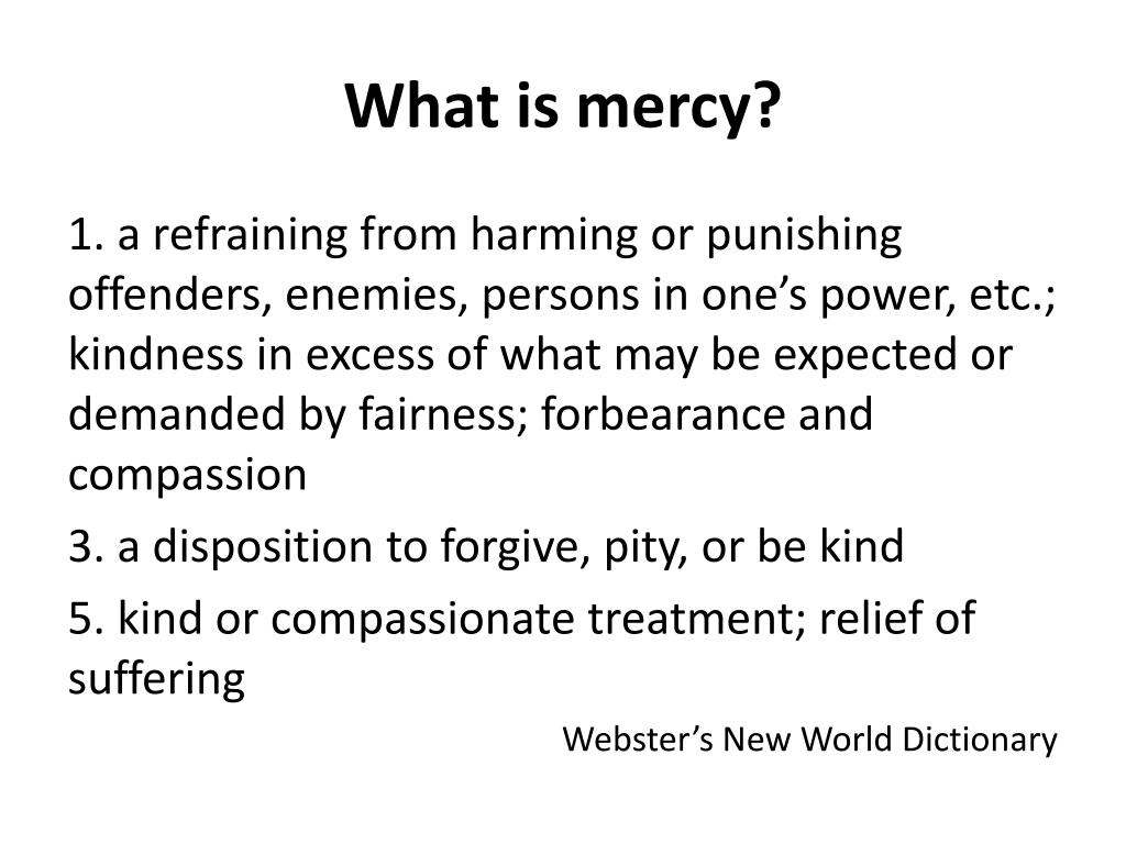 mercy trip definition