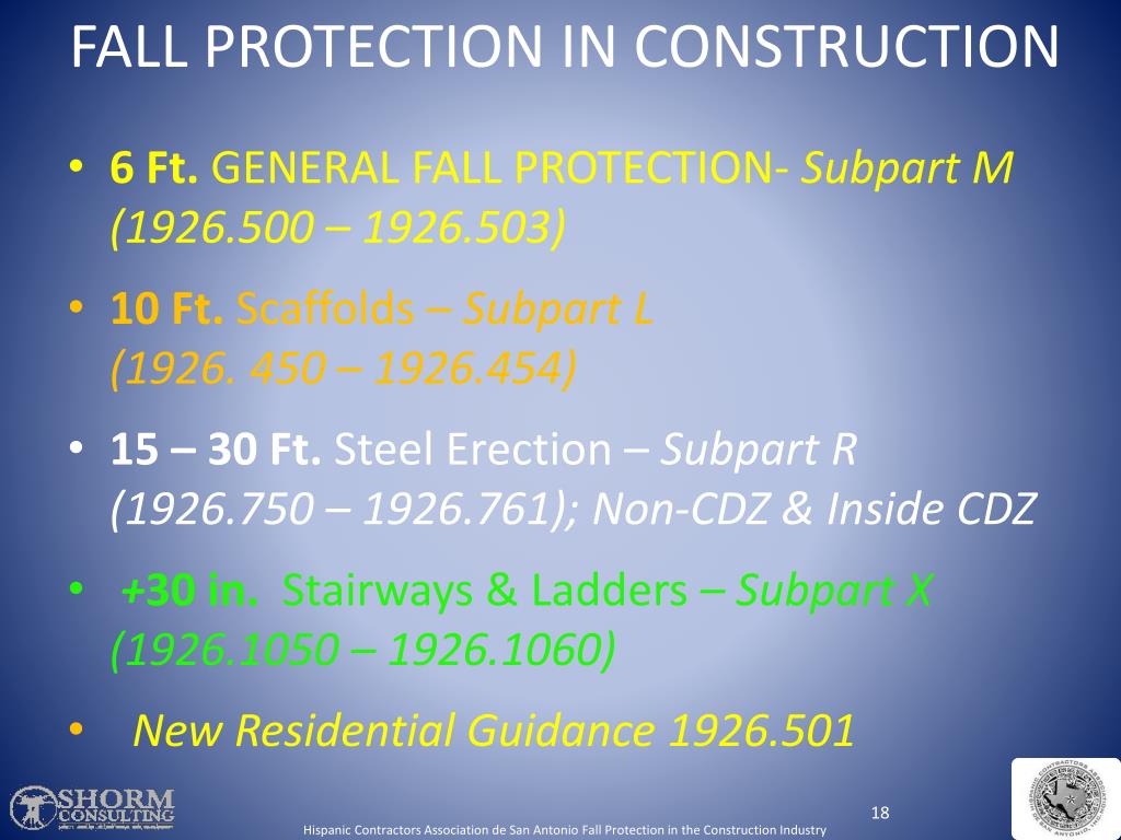 PPT Fall Protection for the Construction Industry Train the Trainer