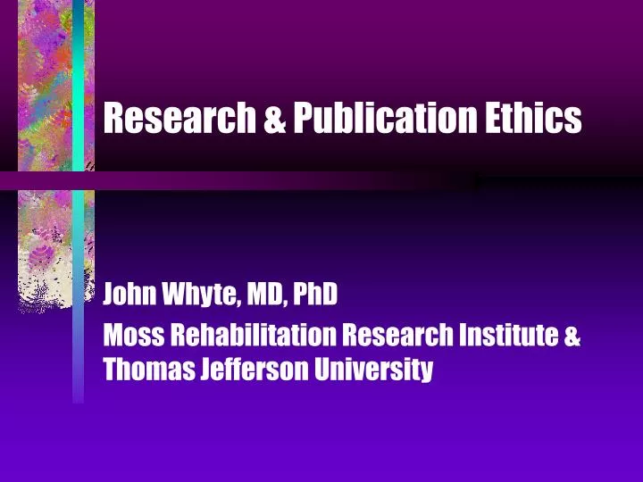 research publication ethics n.