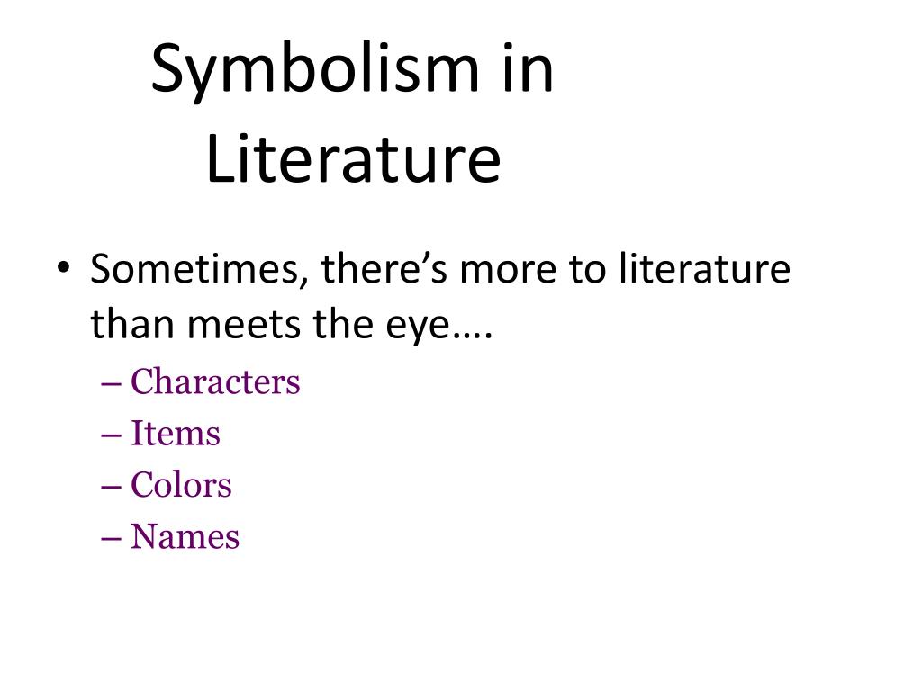 literary definition for symbolism