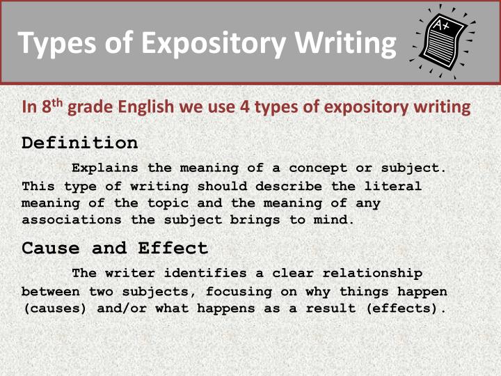 three types of expository writing