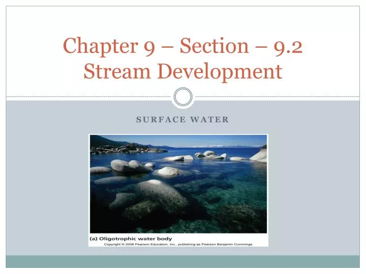 chapter 9 section 9 2 stream development n.