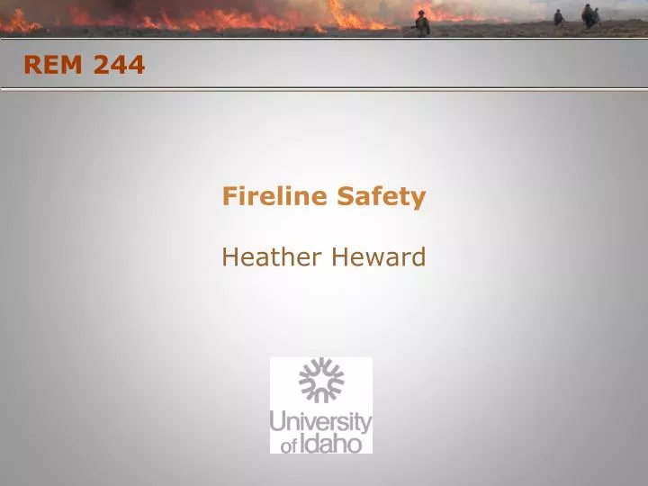 PPT Fireline Safety PowerPoint Presentation, free download ID2689059