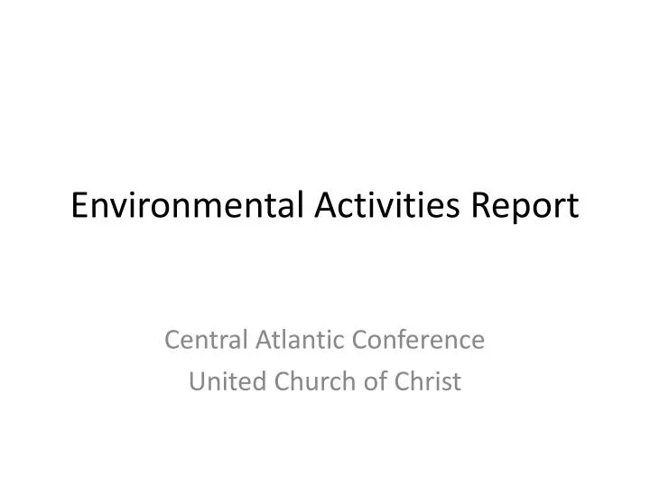 environmental activities report n.