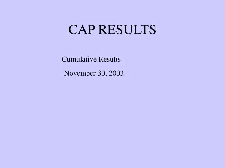 cap results n.