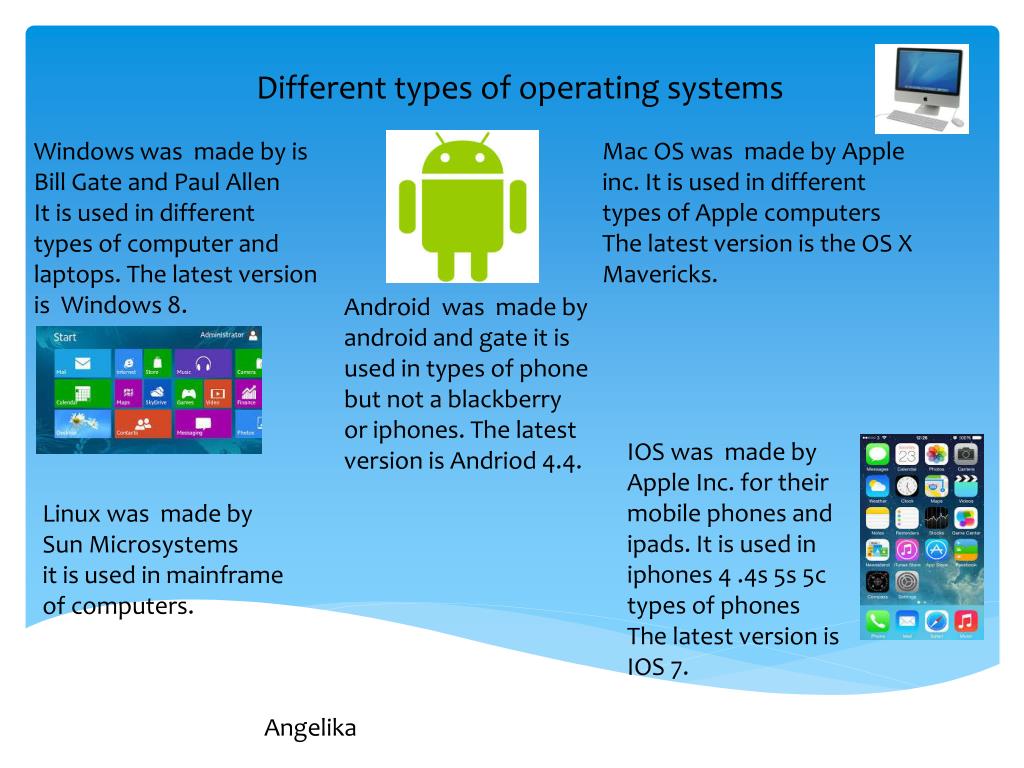 mac os list of recent operating systems