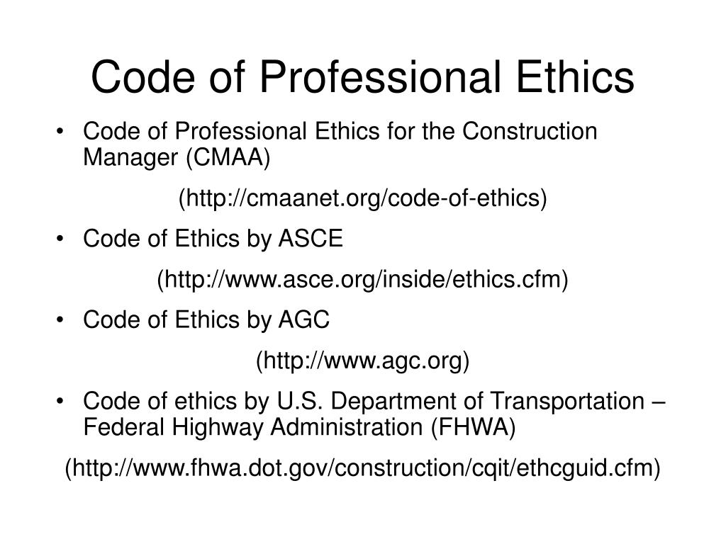 ethics in construction essay