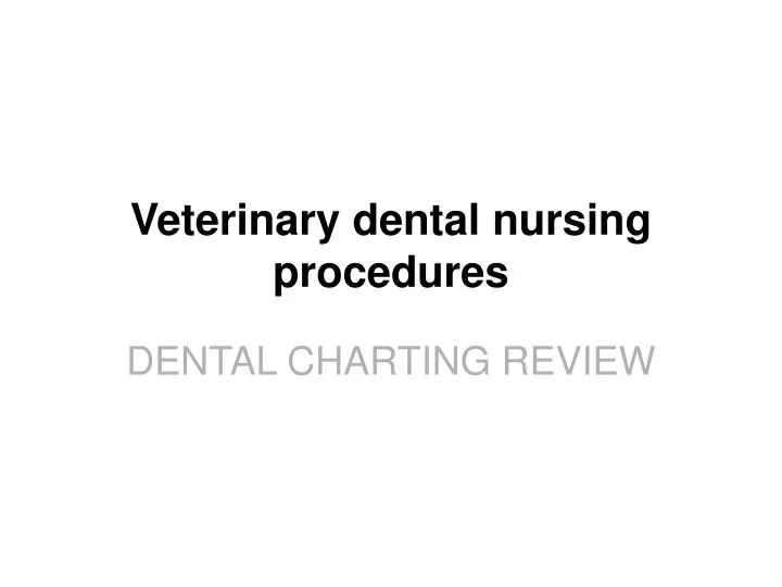 Dental Nurse Charting