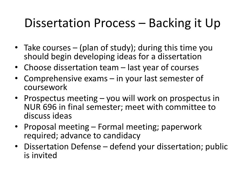 importance of dissertation process