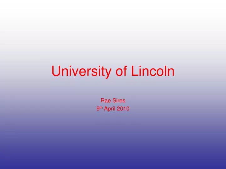 university of lincoln n.
