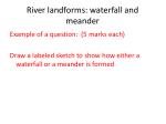 river landforms waterfall and meander