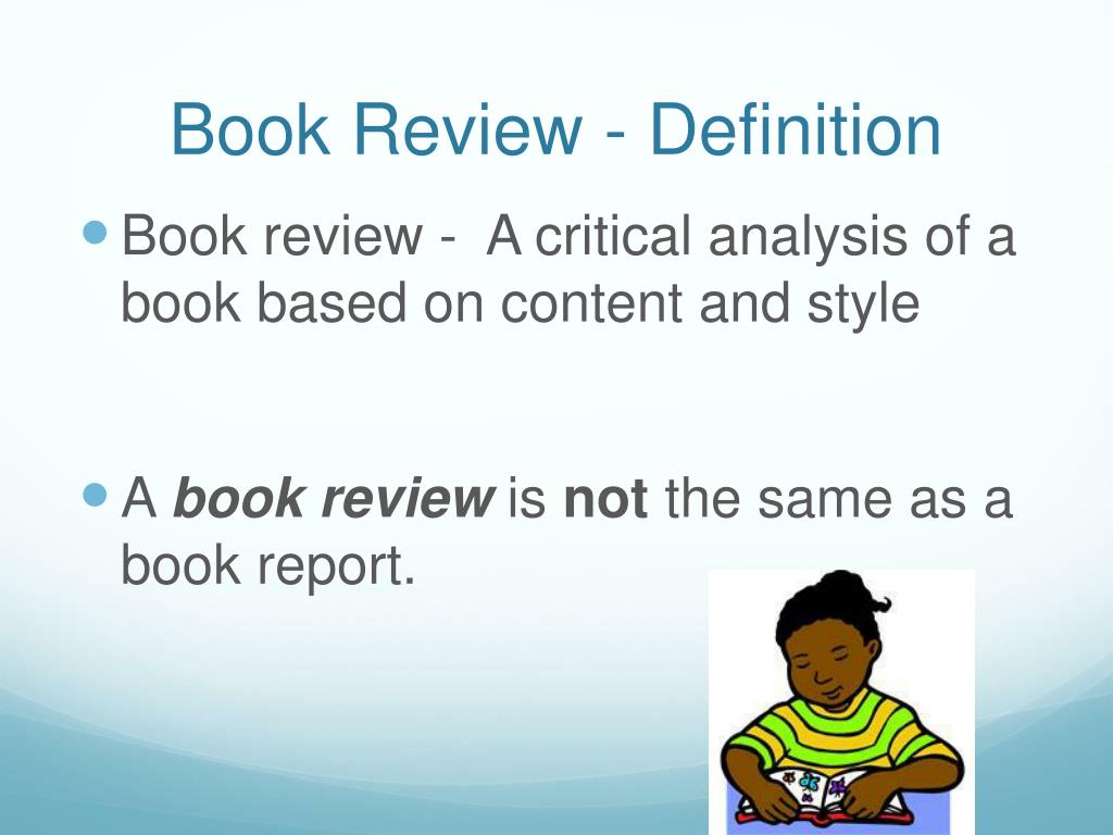 book review characteristics definition