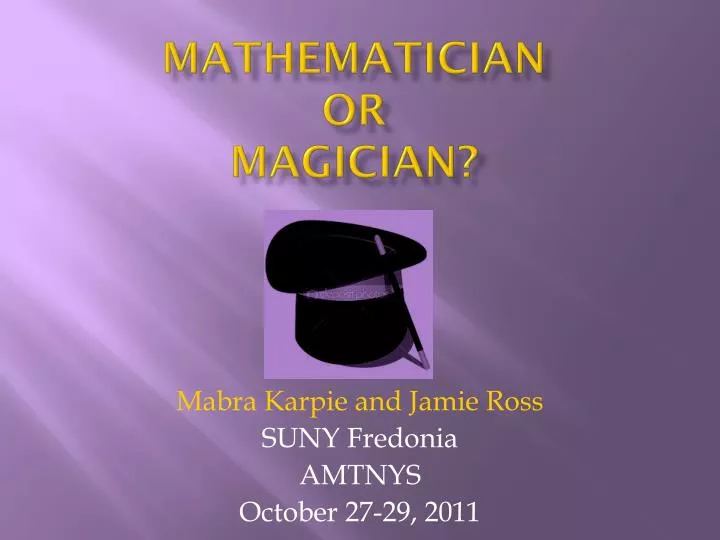 ppt mathematician or magician powerpoint presentation ppt on mathematician