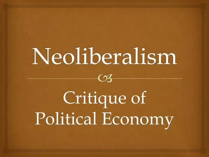 neoliberalism n.