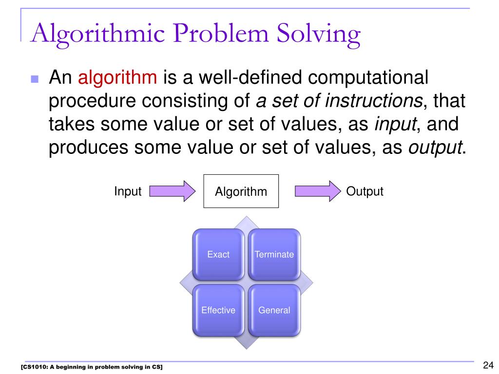 what are the fundamental steps involved in problem solving using algorithm