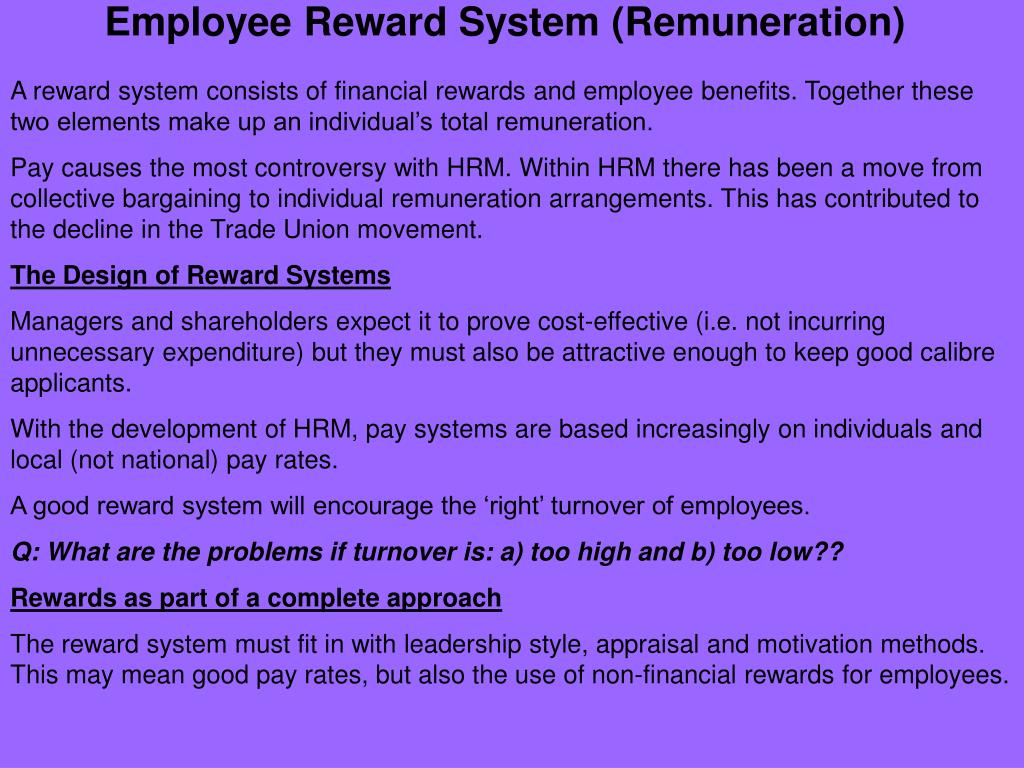 employee reward system