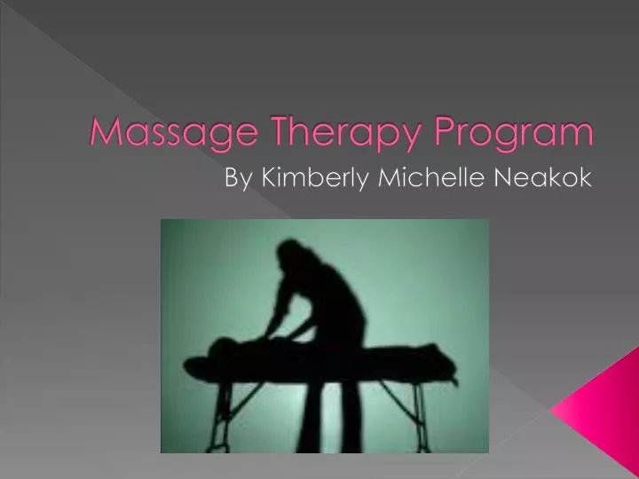 massage therapy program n.
