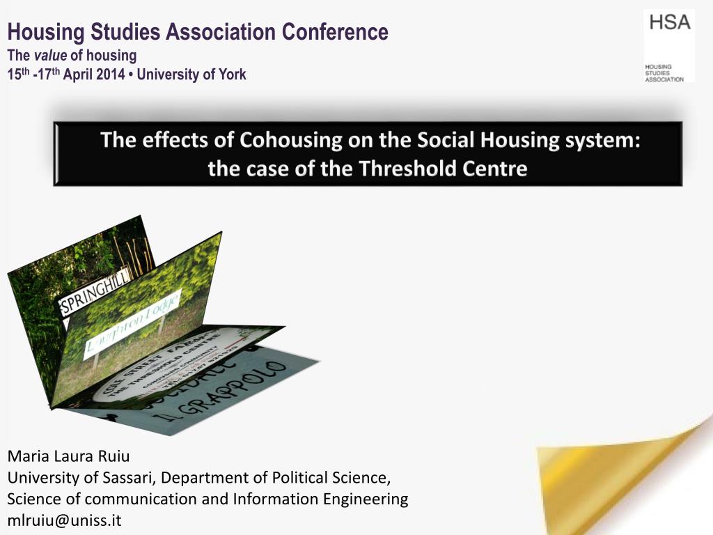 PPT The effects of Cohousing on the Social Housing system the case