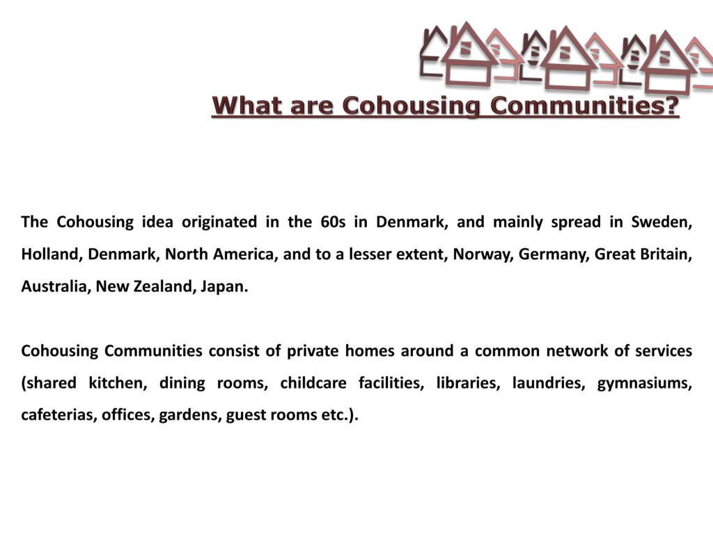 PPT The effects of Cohousing on the Social Housing system the case