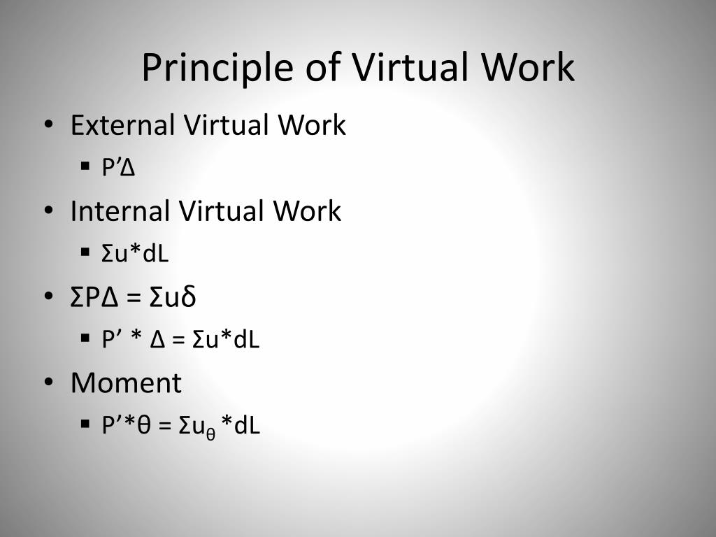 principle of virtual work structural analysis examples