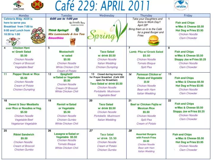 PPT - Café 229: APRIL 2011 PowerPoint Presentation, free download - ID ...