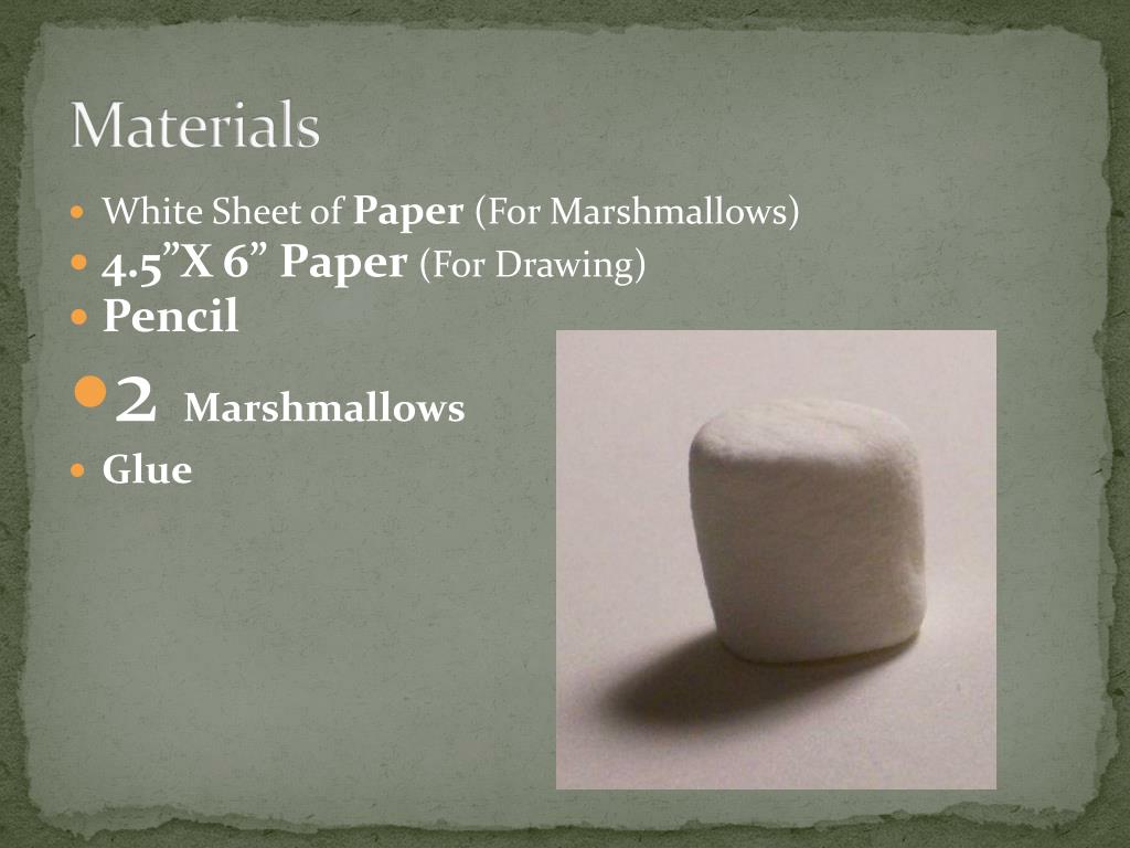 Ppt Marshmallow Drawing Powerpoint Presentation Free Download