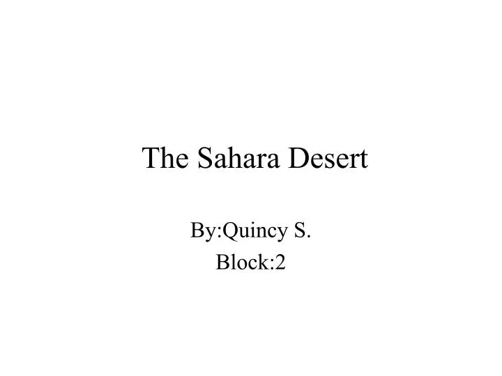 the sahara desert n.