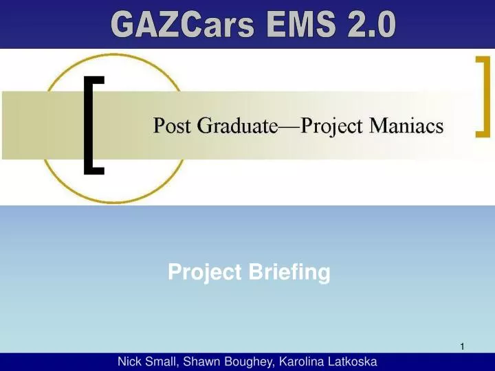 project briefing n.