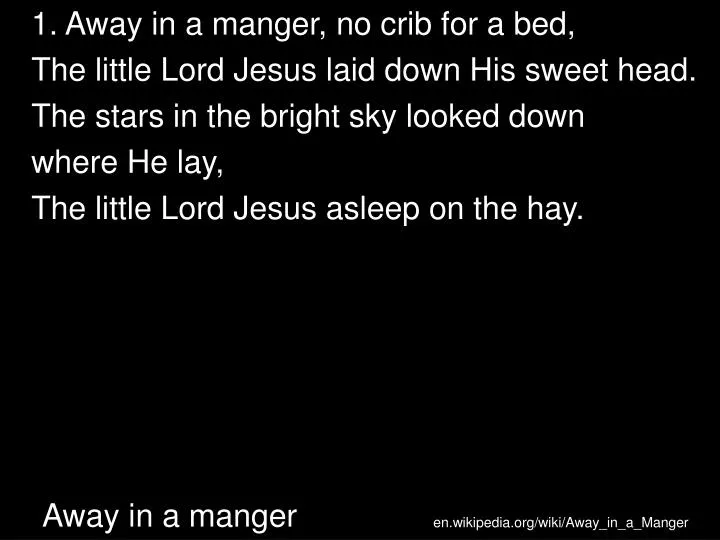 No Crib For A Bed The Little Lord Jesus No Crib For A Bed The Little Lord Jesus