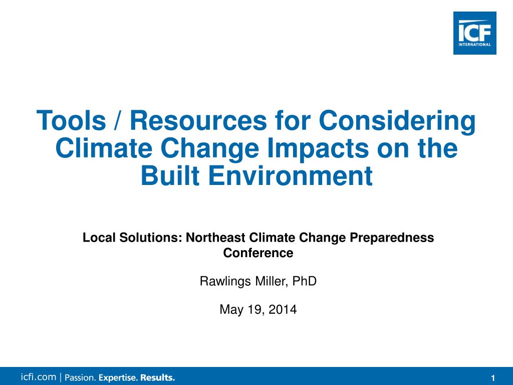 PPT - Tools and Resources for Addressing Climate Change Impacts on the ...