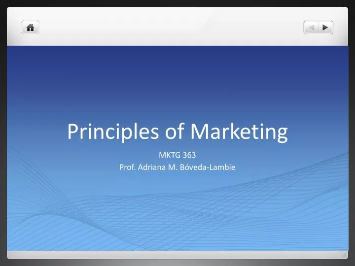 Principles of marketing powerpoint