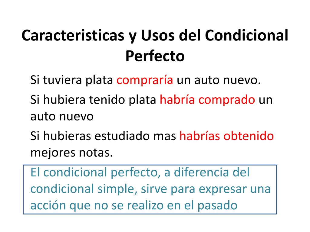 PPT - EL CONDICIONAL PERFECTO PowerPoint Presentation, free download -  ID:2700475