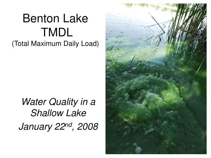 benton lake tmdl total maximum daily load n.
