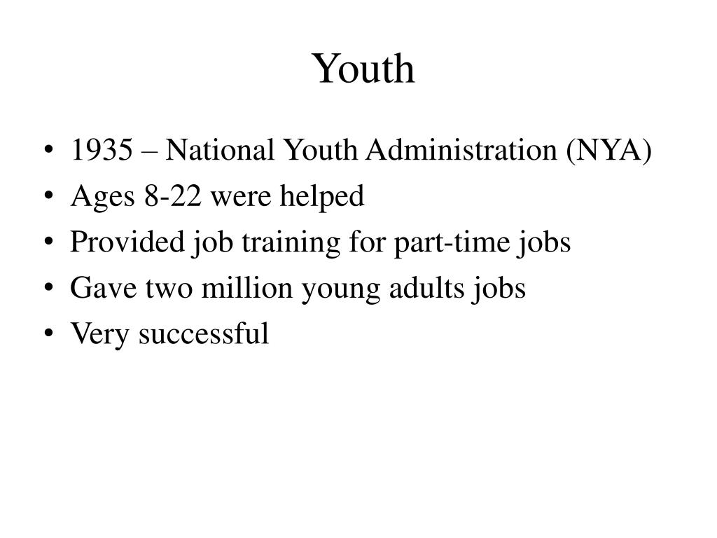 PPT Under the second new deal, how did FDR assist farmers, youth