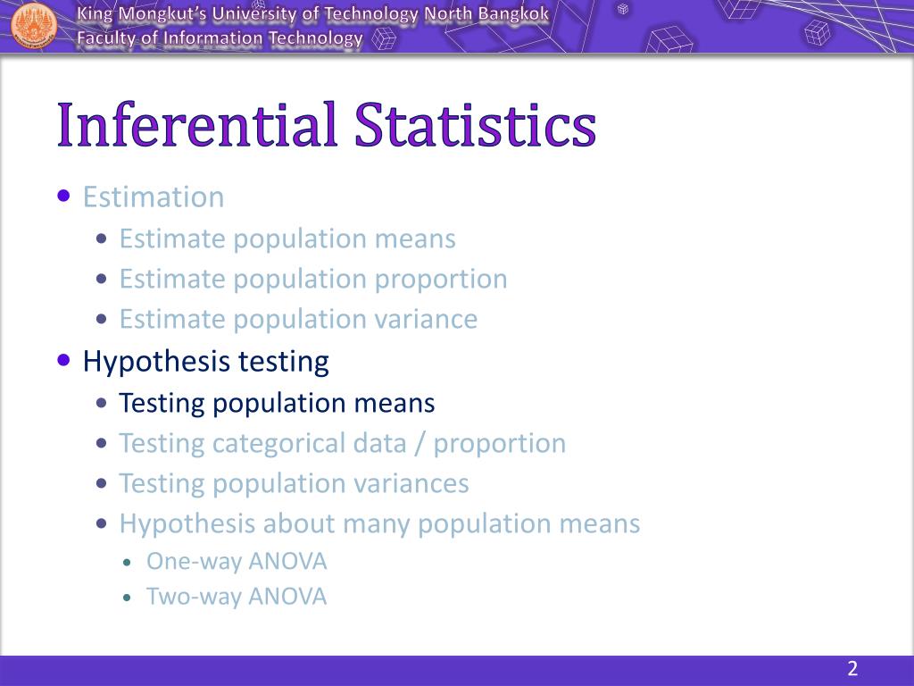 inferential statistics hypothesis testing ppt