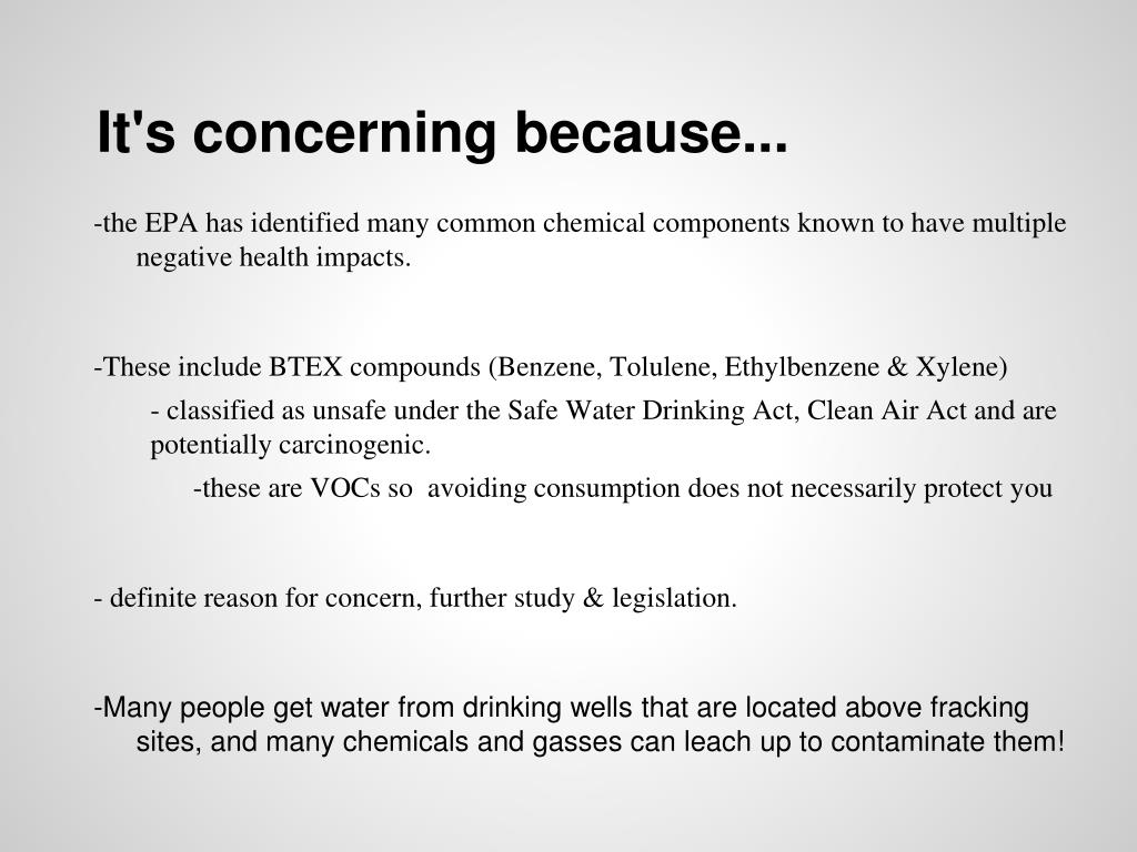 PPT - Human Health Effects of Hydraulic Fracturing Fluid BTEX ...