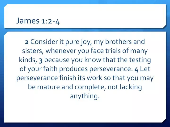 james 1 2 4 notes