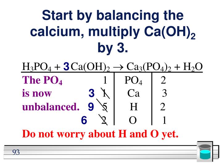 Balance Ca Oh 2 H3po4 Ca3 Po4 2 H2o
