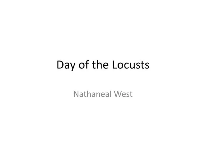 day of the locusts n.