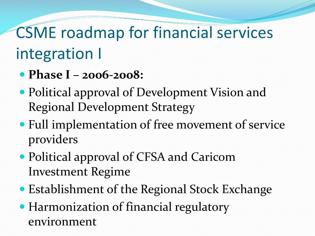 PPT - CSME: Catalyst for Growth in Regional Financial Services ...